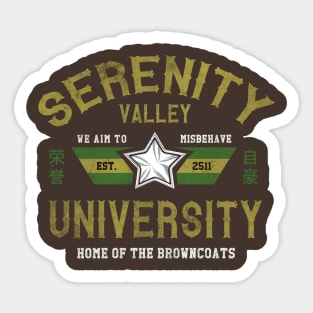 Serenity Valley University Sticker